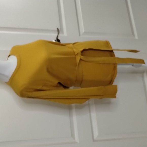 Amaryllis tie waist wrap tie sweater medium long sleeve wrap sweater oversized - Picture 4 of 11